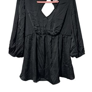 Isabel Maternity by Ingrid & Isabel Black Smocked Cuffed Sleeve Blouse